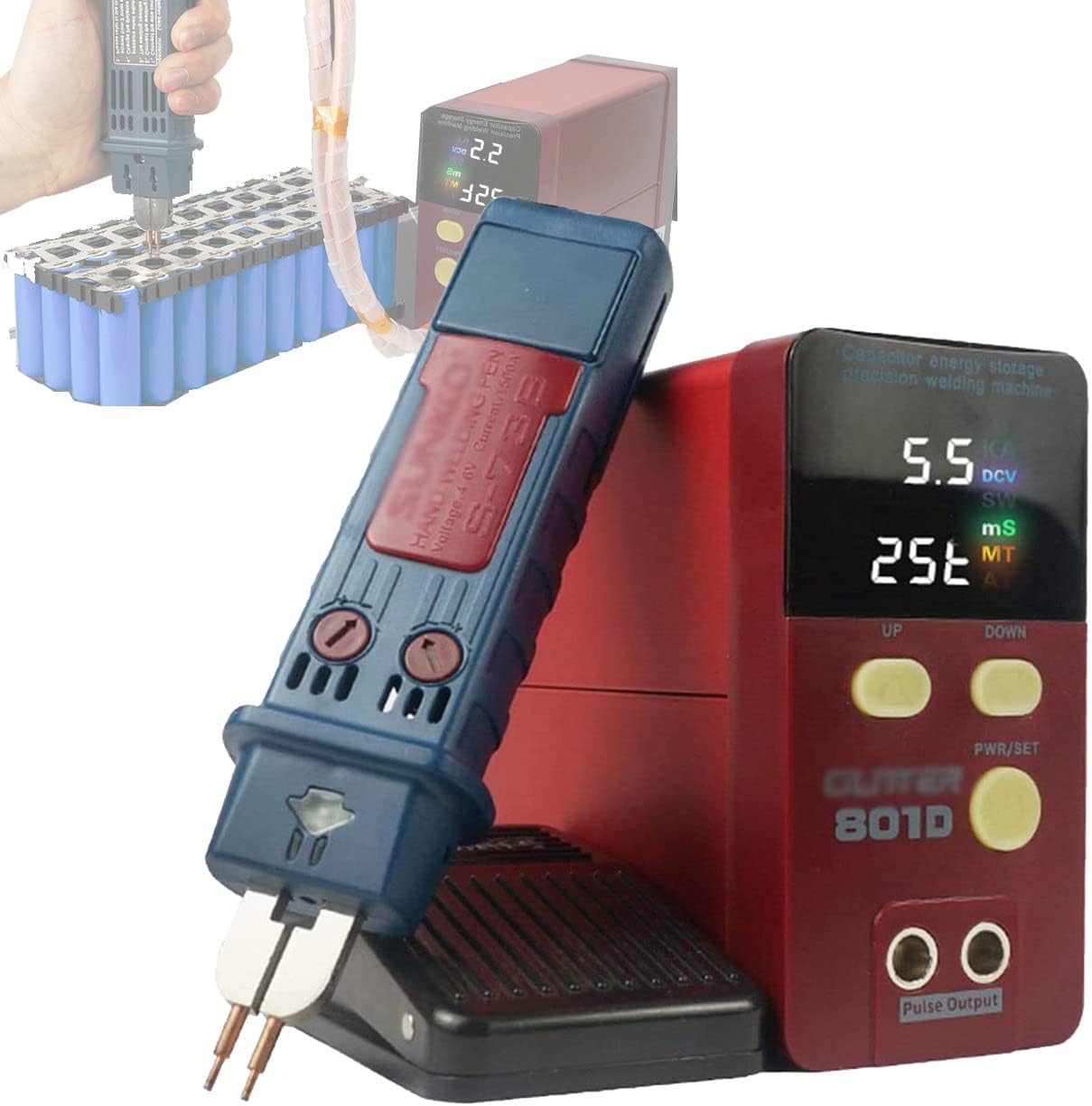 ZUKETANG DIY Portable Mini Battery Spot Welder, Battery Spot Welder Kit