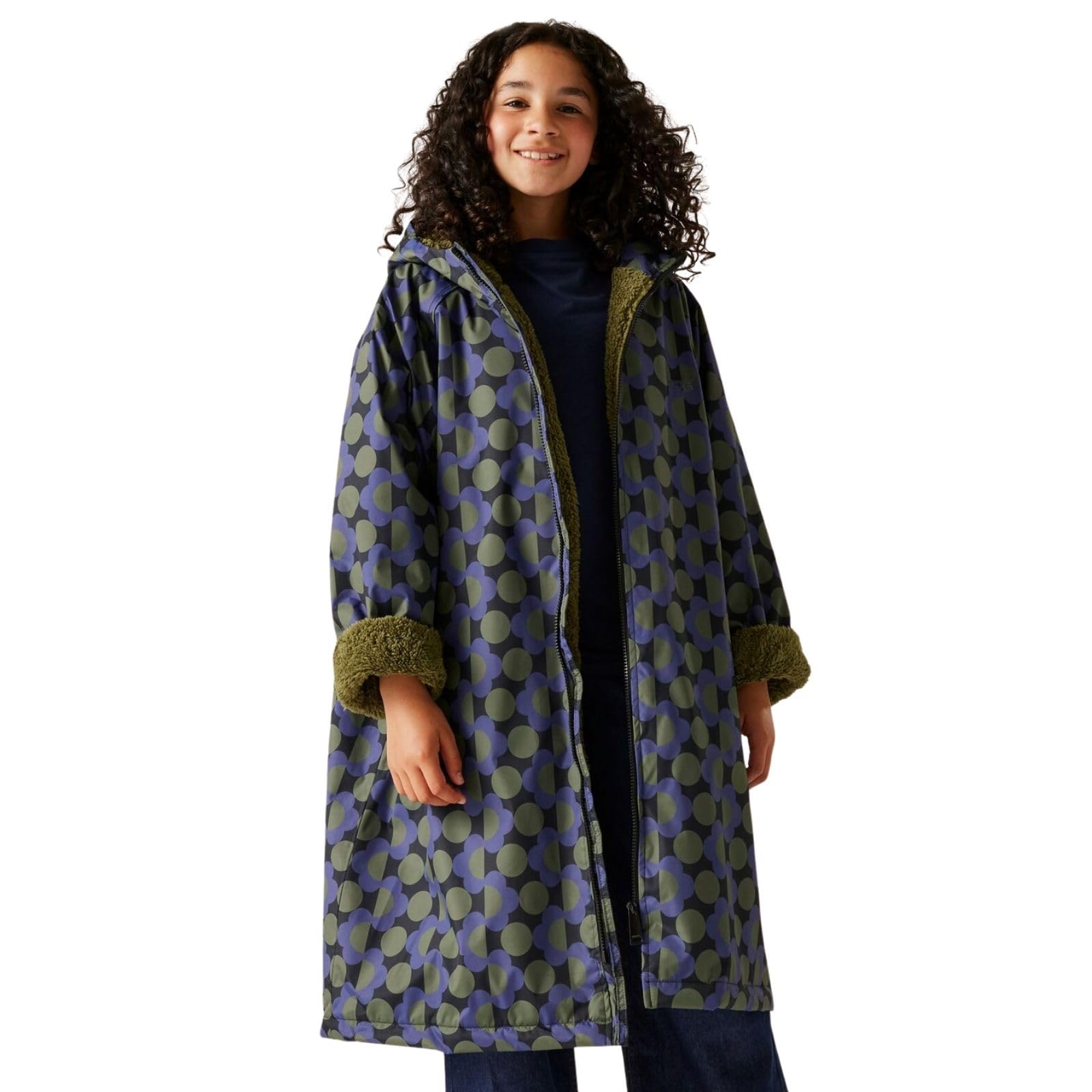 Regatta Orla Kiely Girls Changing Robe Size: 9-13 Years Unisex Kids Blue