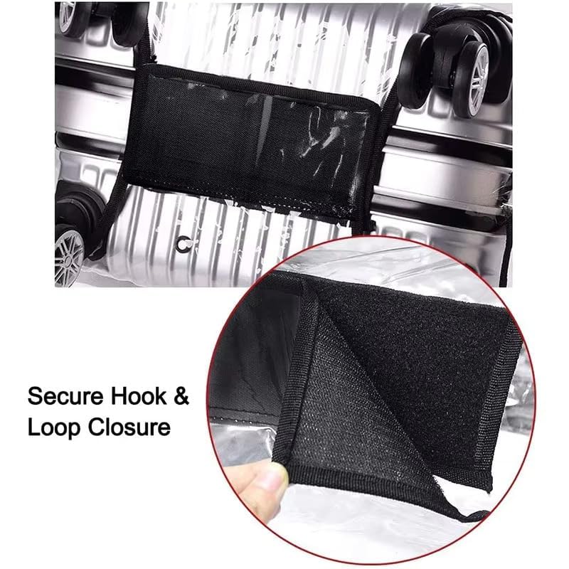 TEYUN Clear PVC Suitcase Cover Protectors, Protective Luggage Cover for Travel (18 inch)4