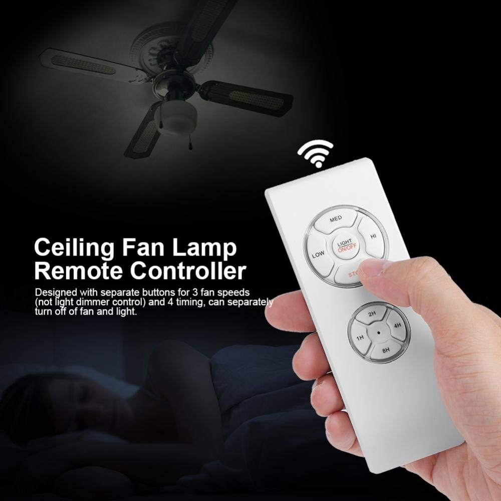 Kit telecomando universale wireless a 4 tempi, 3 velocità per lampadario/ventilatore a soffitto