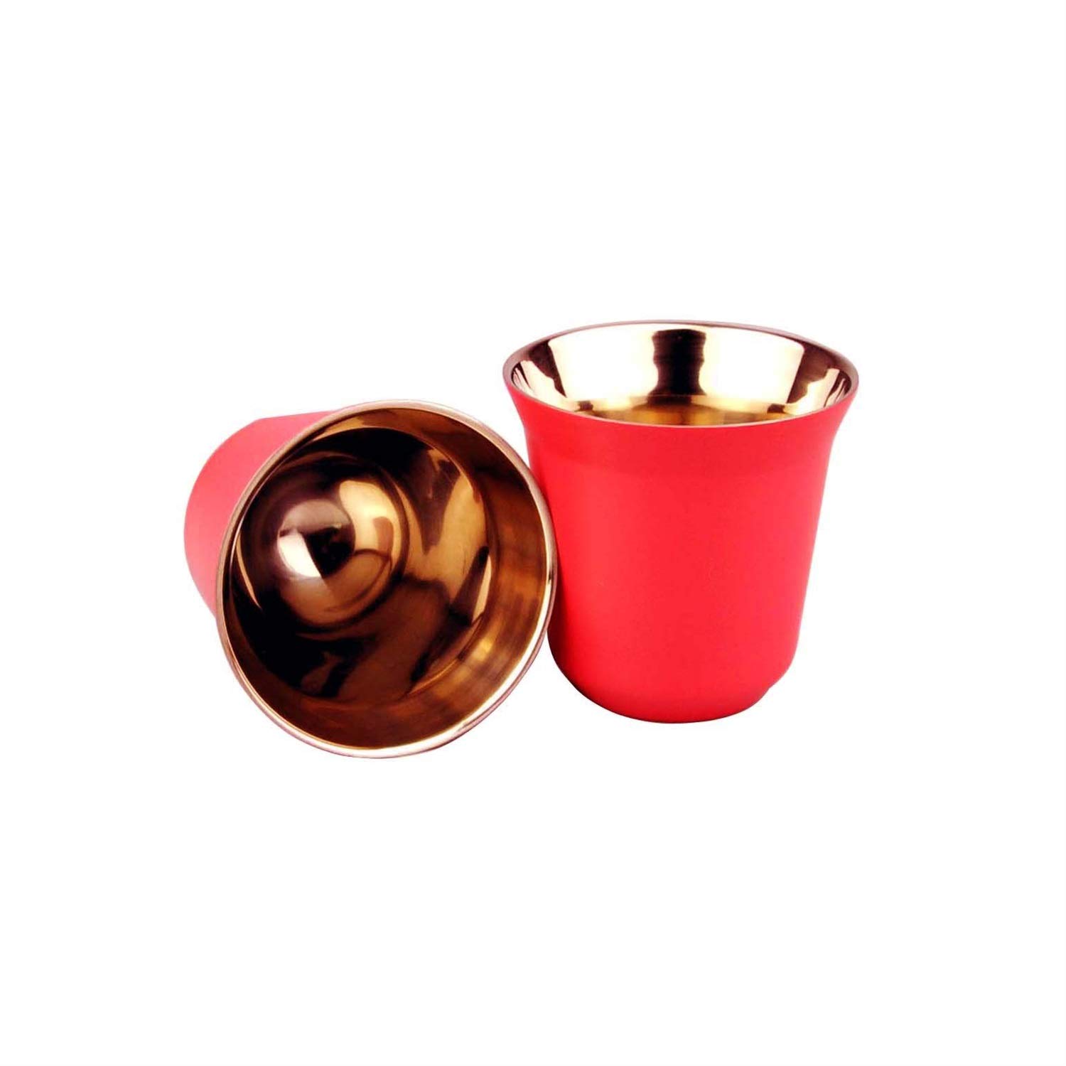 Coupe capsule café en acier inoxydable isotherme 80 ml pour savourer un expresso chaud