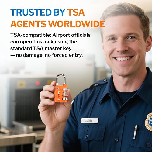 Miniatura 3 de Forge Doble apertura cerradura de llave o combinación, cerradura aprobada por la TSA para equipaje, estuche pelícano, viajes, gimnasio, escuela,