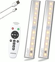 Vista 1 de LDOPTO Under Cabinet Lights with Remote, Magnetic Rechargeable Under Counter Closet Lights, Wireless Night Light Bar Stick-On, for Kitchen Wardrobe