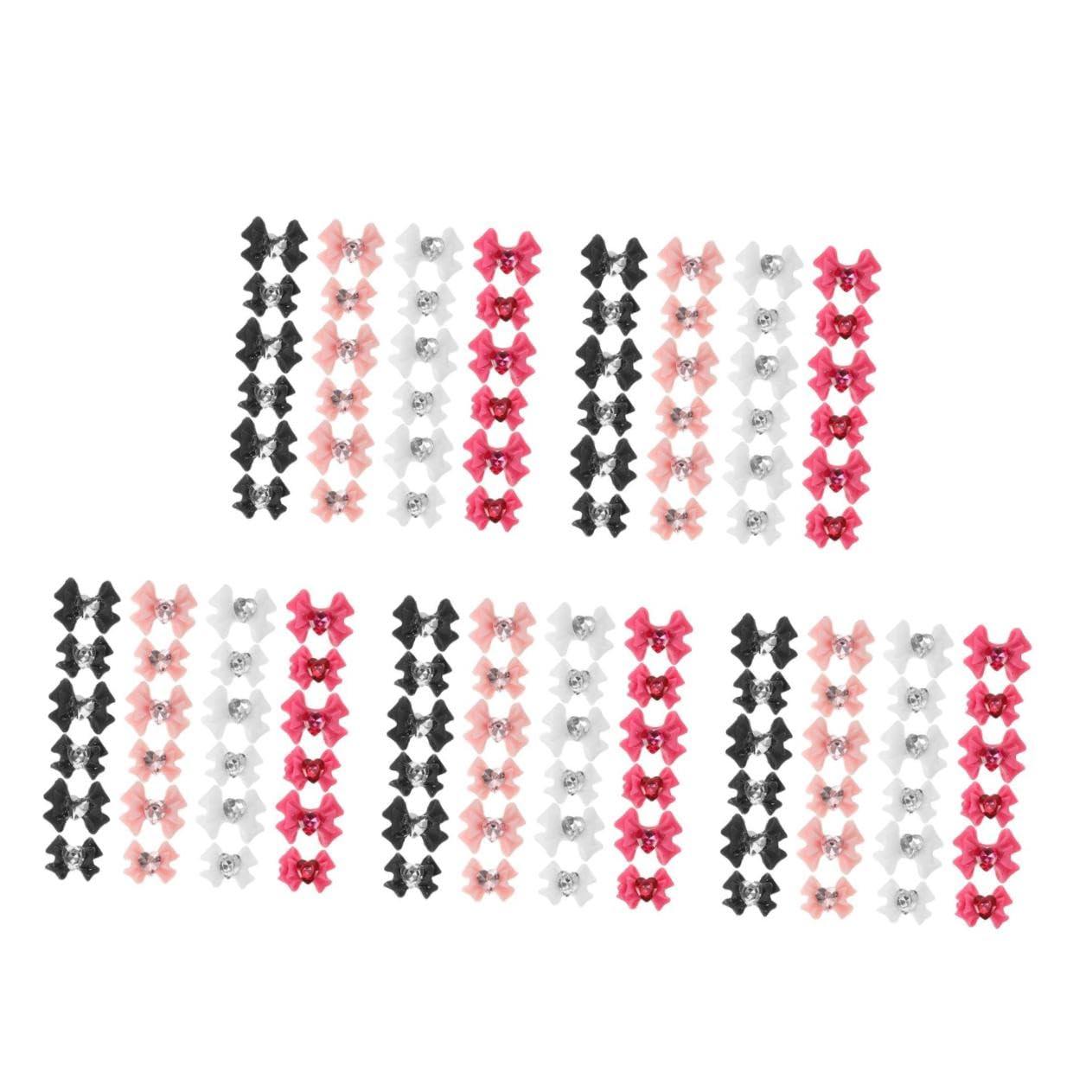 PACKOVE 200pièces Charms Pour Avec Nœud Décoration De Manucure Pour Nail Art Accessoires Pour Et Événements