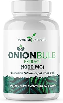 Onion Bulb Extract 1000mg Pure All Natural Onion Allium Cepa Dried Bulb - 120 Capsules