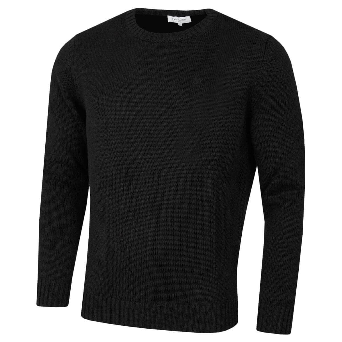 Calvin Klein Men's Black Campus Crew Neck Sweater - Xxxxl
