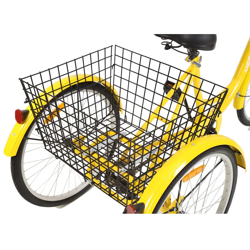 レトロ三輪自転車(ブラウン) 前後バスケット付き　 ※水曜日引取限定※ レトロ三輪自転車(ブラウン) 前後バスケット付き ※水曜日引取