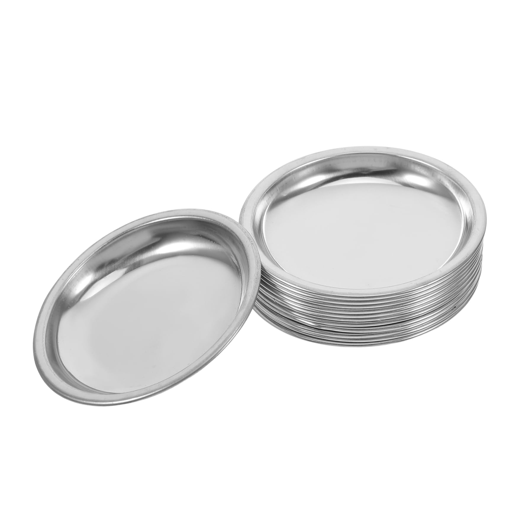 SHOWERORO 12pcs Stainless Steel Tea Bag Holder Organizer Drip Metal Saucer for Tea Bags Strainers and Accessories for Home Office