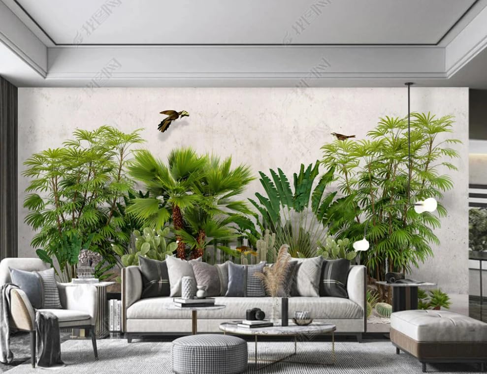 Papier peint intissé grand format floral de 400x280cm pour décoration murale chambre