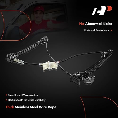 Miniatura 4 de A-Premium Elevalunas eléctrico delantero derecho sin motor compatible con Volkswagen Beetle 2013-2019 convertible lado del pasajero delantero