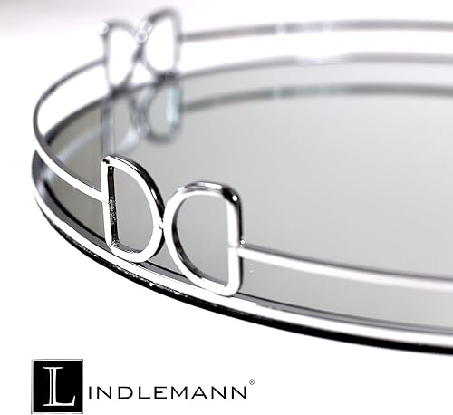 Miniatura 28 de Bandeja de tocador de cristal decorativa con espejo, bandejas de perfume para maquillaje, almacenamiento de cosméticos, organizador de Bandeja