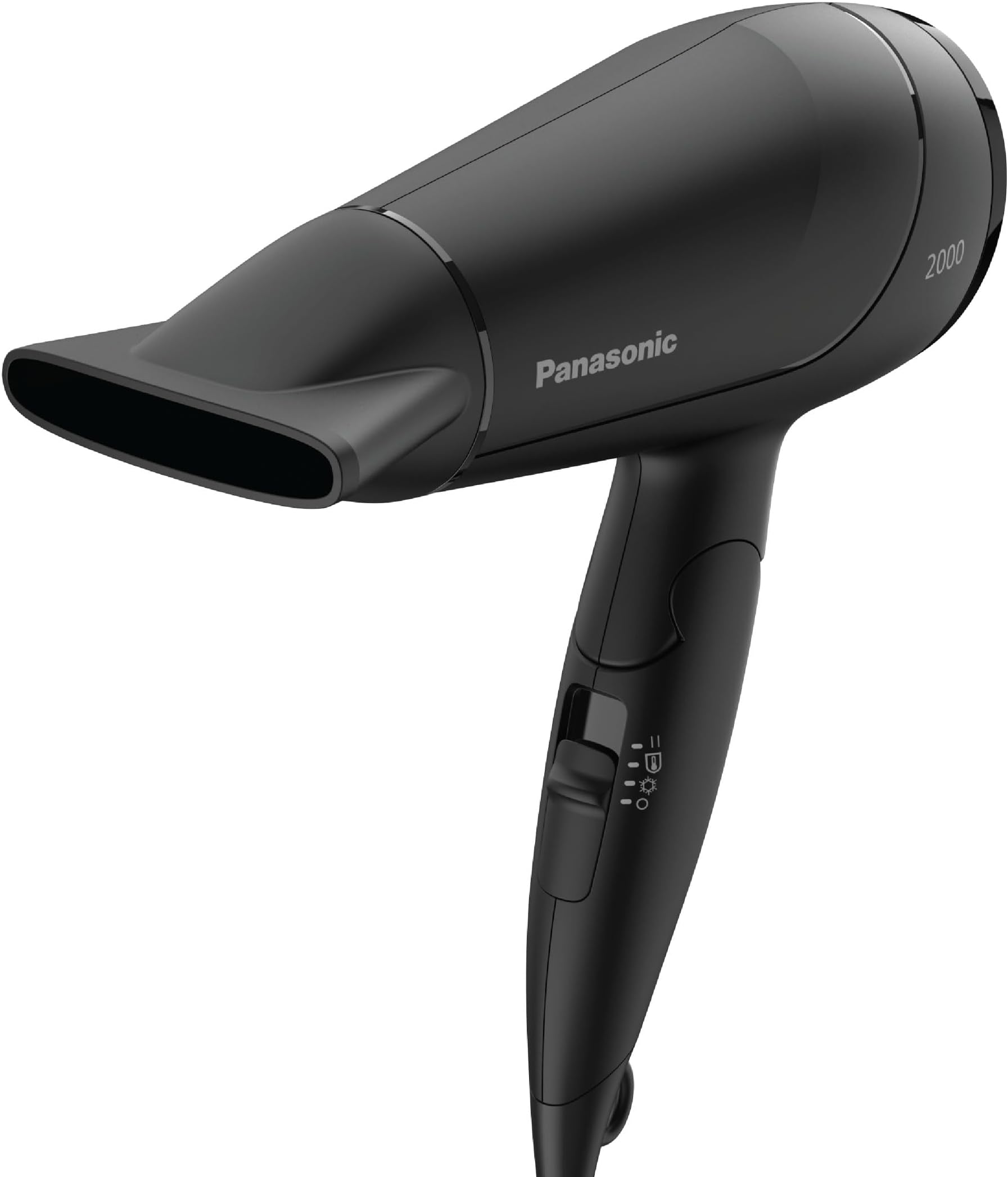 Panasonic Hair Dryer with Heat Protection Mode, Powerful Fast Drying & Smooth Finish, 2000W, Cool Shot, Styling Nozzle, Foldable Handle, Blow Dryer, Hair Blower, EH-ND65, Black