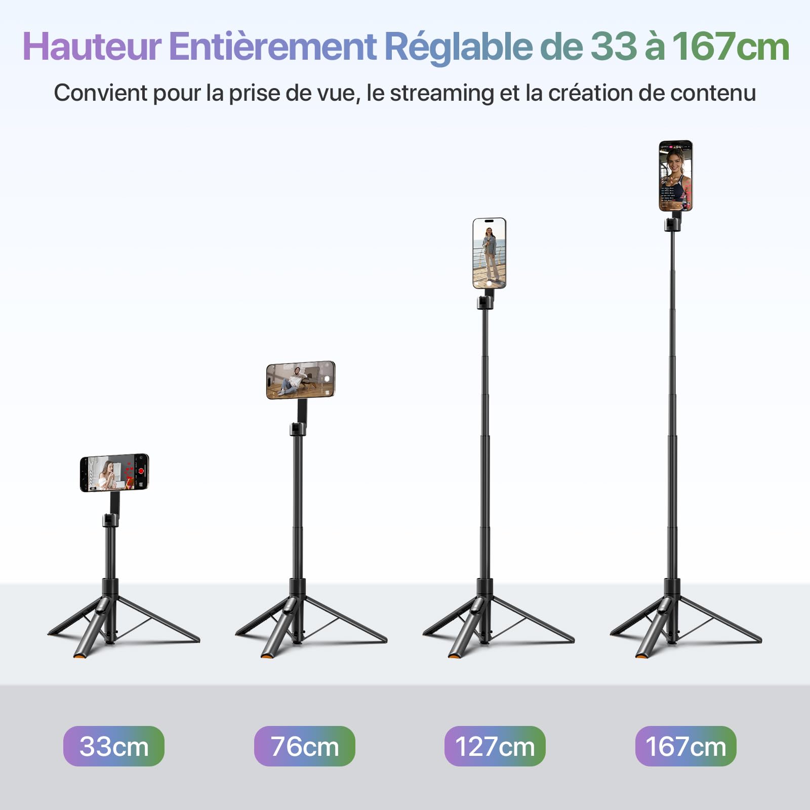 Moman Trepied Smartphone 167cm