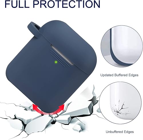 Miniatura 3 de Filoto - Funda para Airpods y Airpod para Apple Airpods 2 y 1, funda de carga, bonitas cápsulas de aire, accesorios de silicona, llavero, pompón,