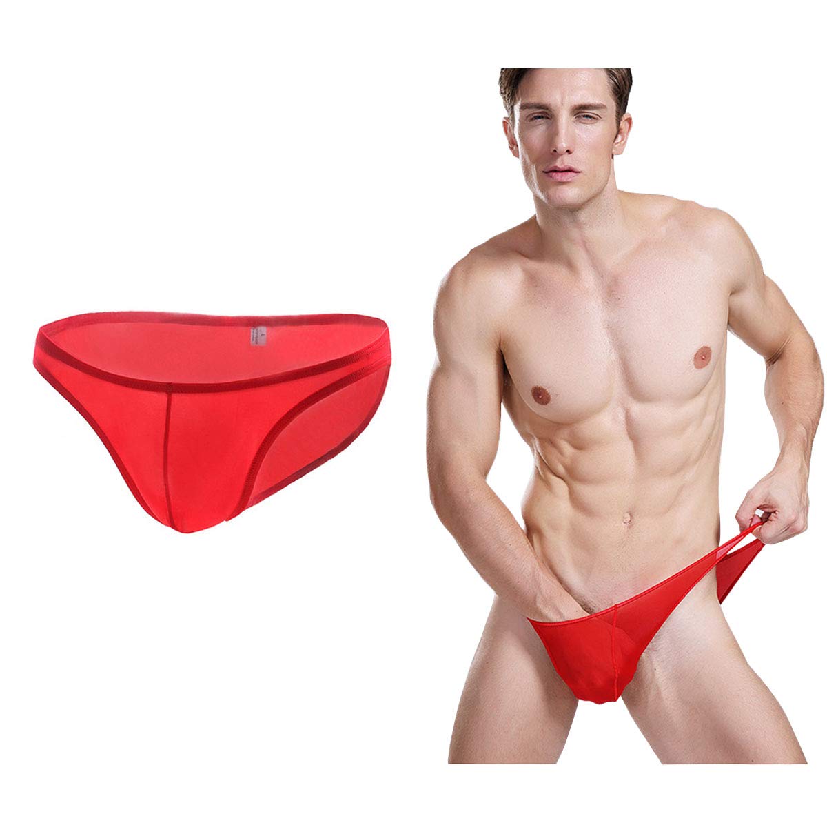 Men's Underwear Ice Silk Tanga Briefs