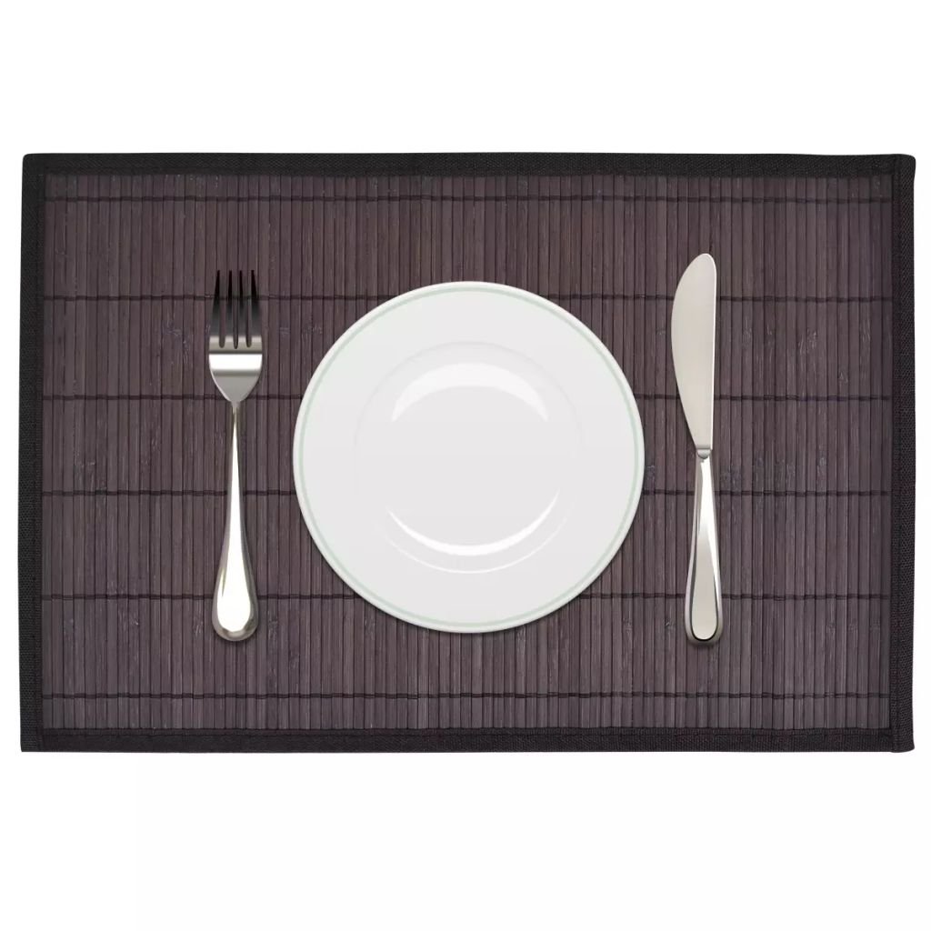Iiaky 6 Bambus-Platzdeckchen 30 x 45 cm Dunkelbraun Tisch Untersetzer-Set Teller  Untersetzer : Amazon.de: Kche, Haushalt & Wohnen