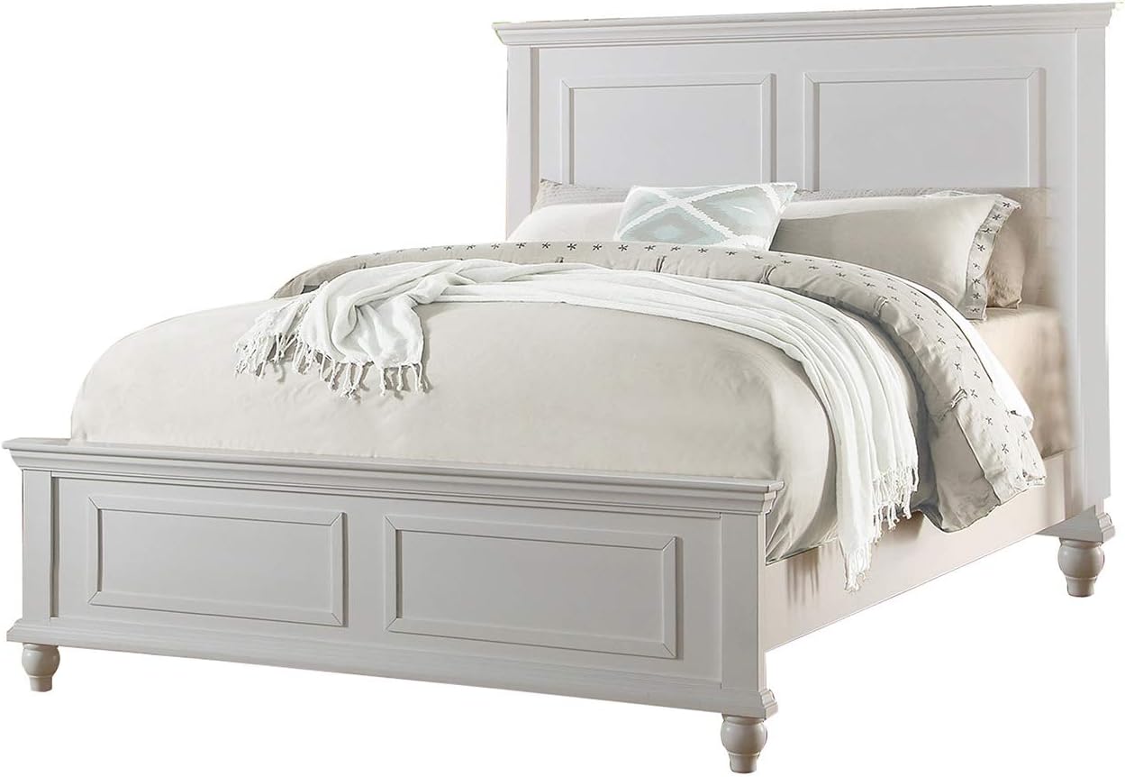 White Queen Size Wood Bed