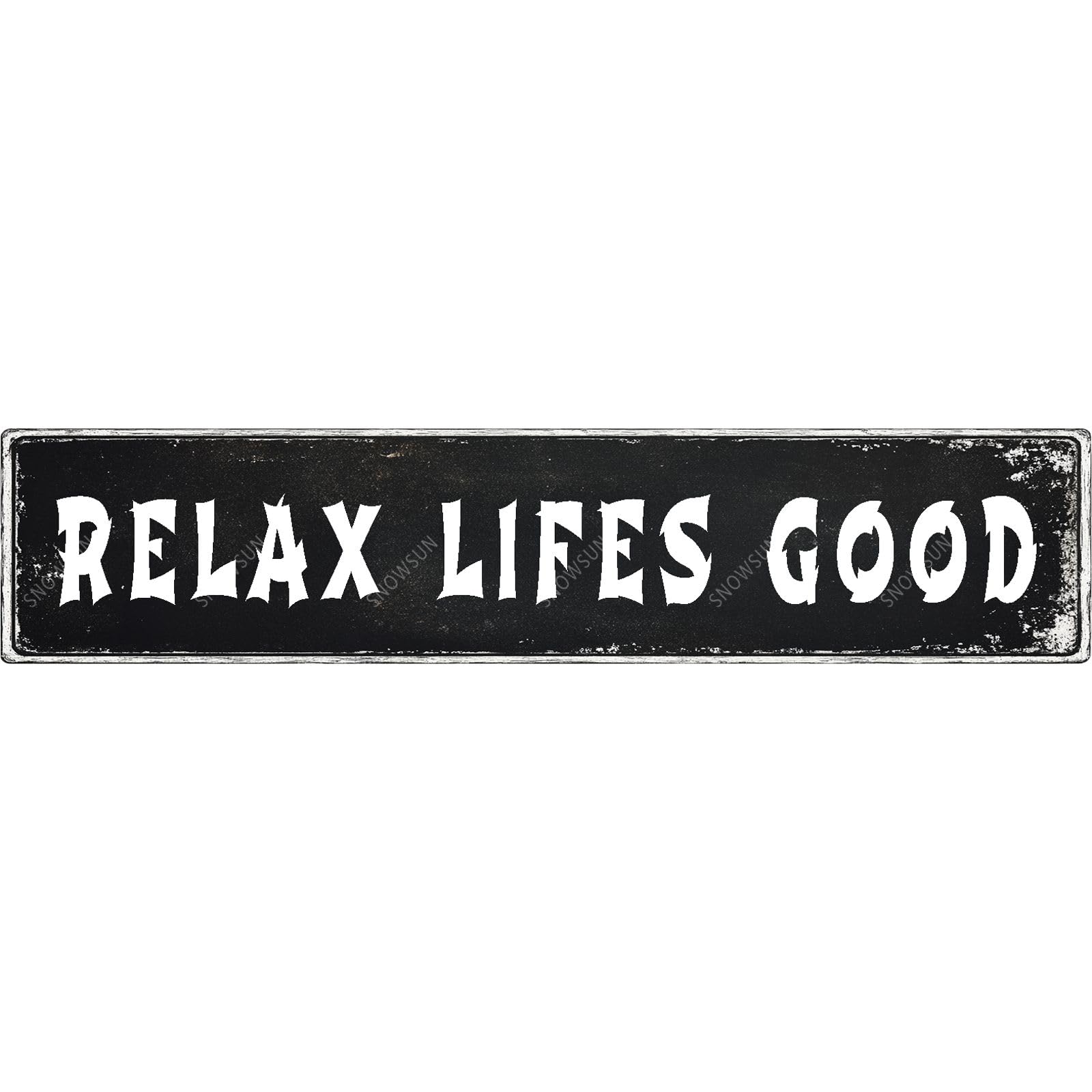 Relax Lifes Good Tin Sign Funny Vintage Street Sign Wall Decor for Home Farmhouse Bar Cafe Fence Yard Decor 4x16 Inch