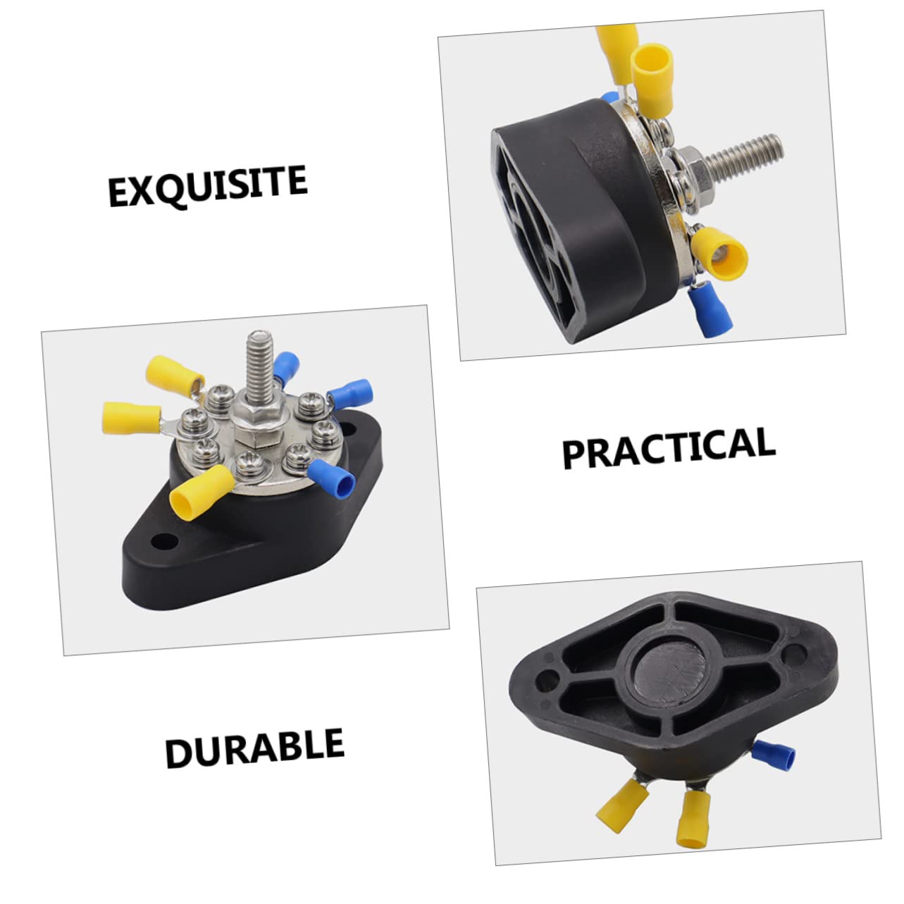 Tofficu 2 Juegos Bloque de Distribución de Batería para Automóviles Terminal de con Tornillos y Instalación y Resistente la Corrosión para RVs y