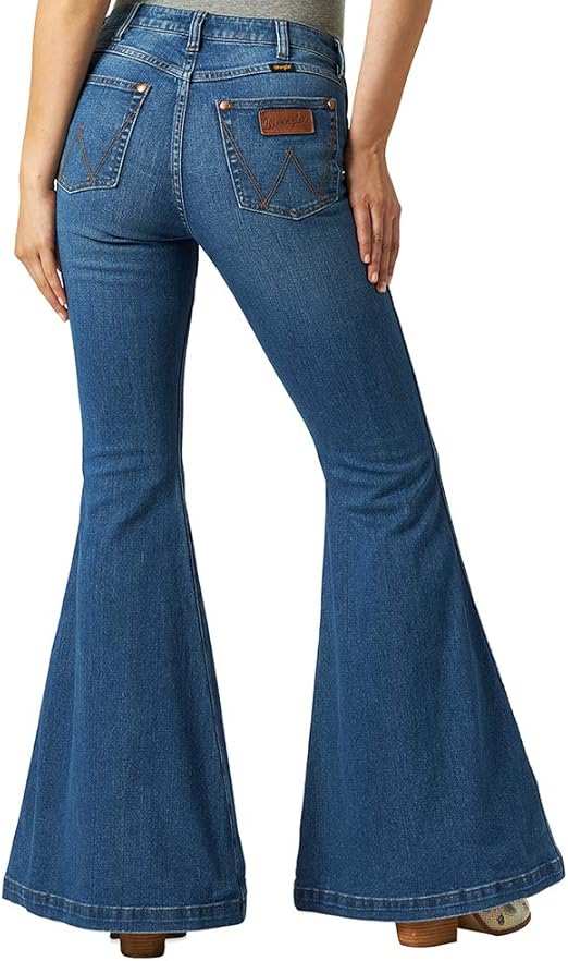 Amazon.com: Wrangler - Jeans retro para mujer, altamente acampanados :  Ropa, Zapatos y Joyería