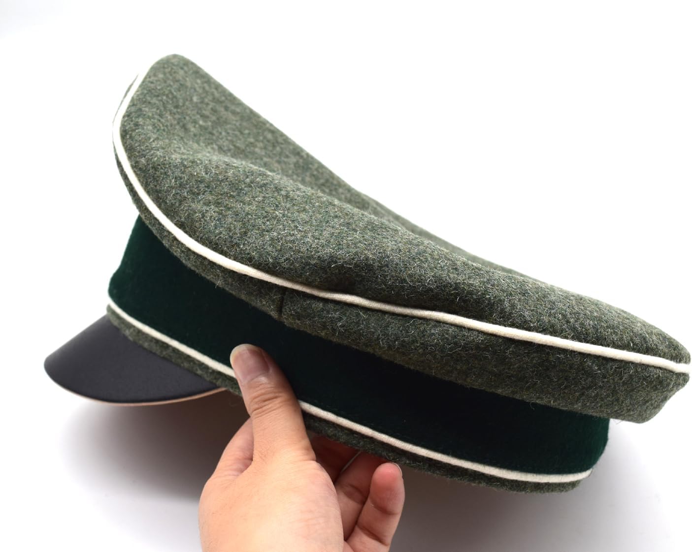 STRAID German Crusher Field Visor Cap Green Hat Wall WWII Replica
