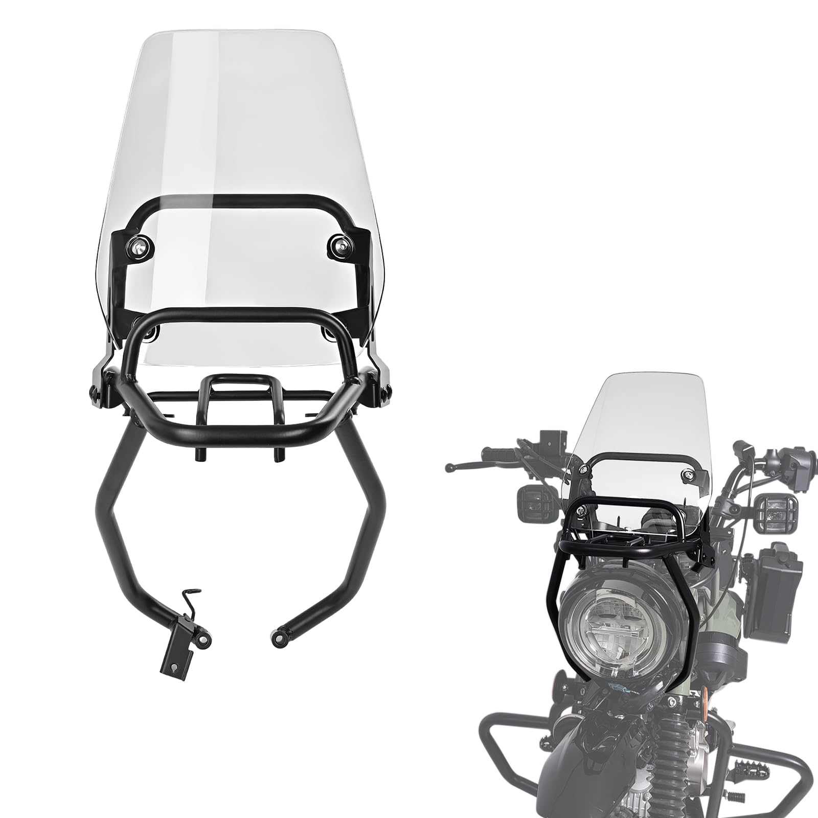 CT125 ハンターカブ用 ウィンドシールド フロントキャリア セット Amazon | WOOGA ホンダ ハンターカブ CT125 2020～2026 年式対応