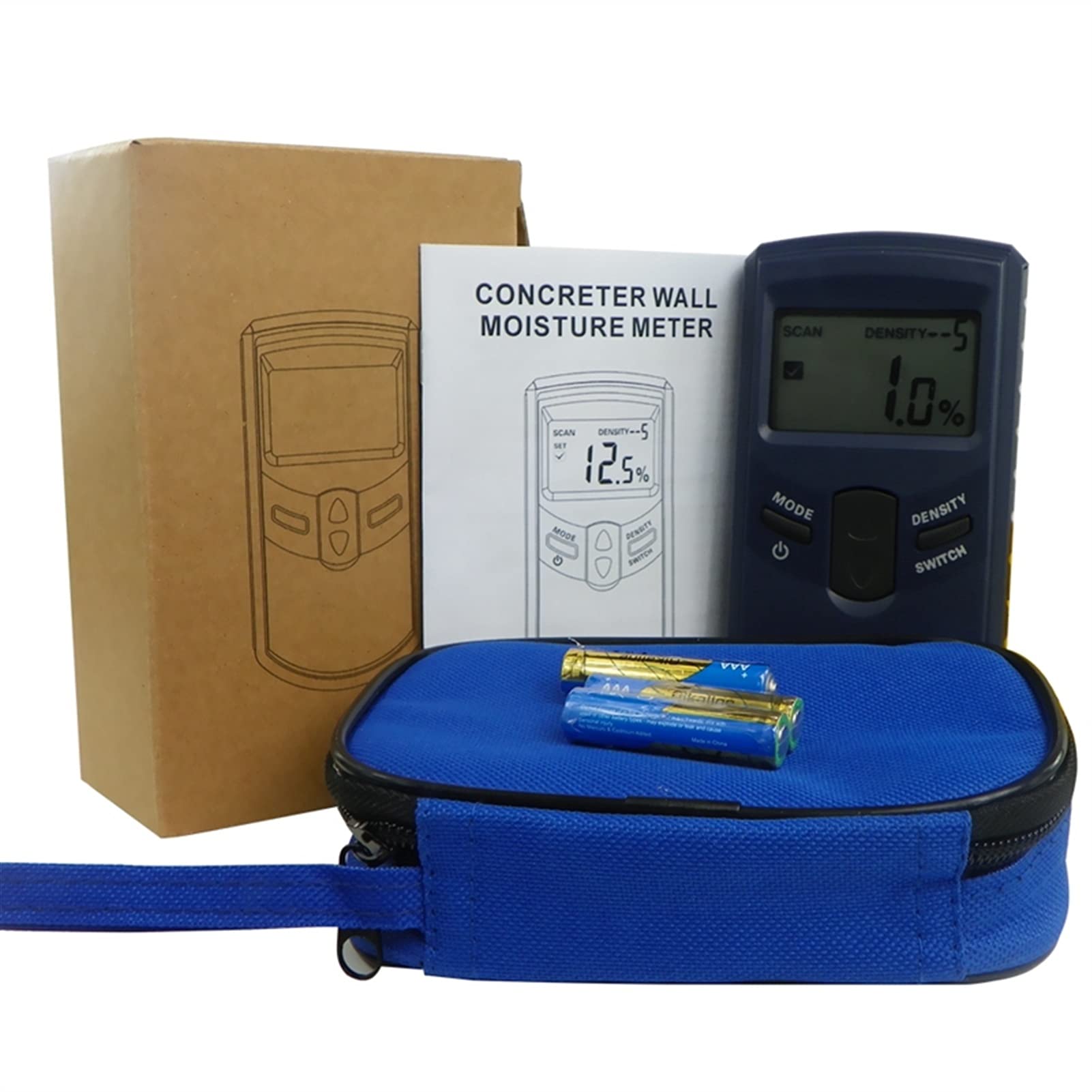 Medidor de humedad, Medidor de humedad de la pared detector de contenido de agua de pared LCD de detección LCD,Medición de precisión