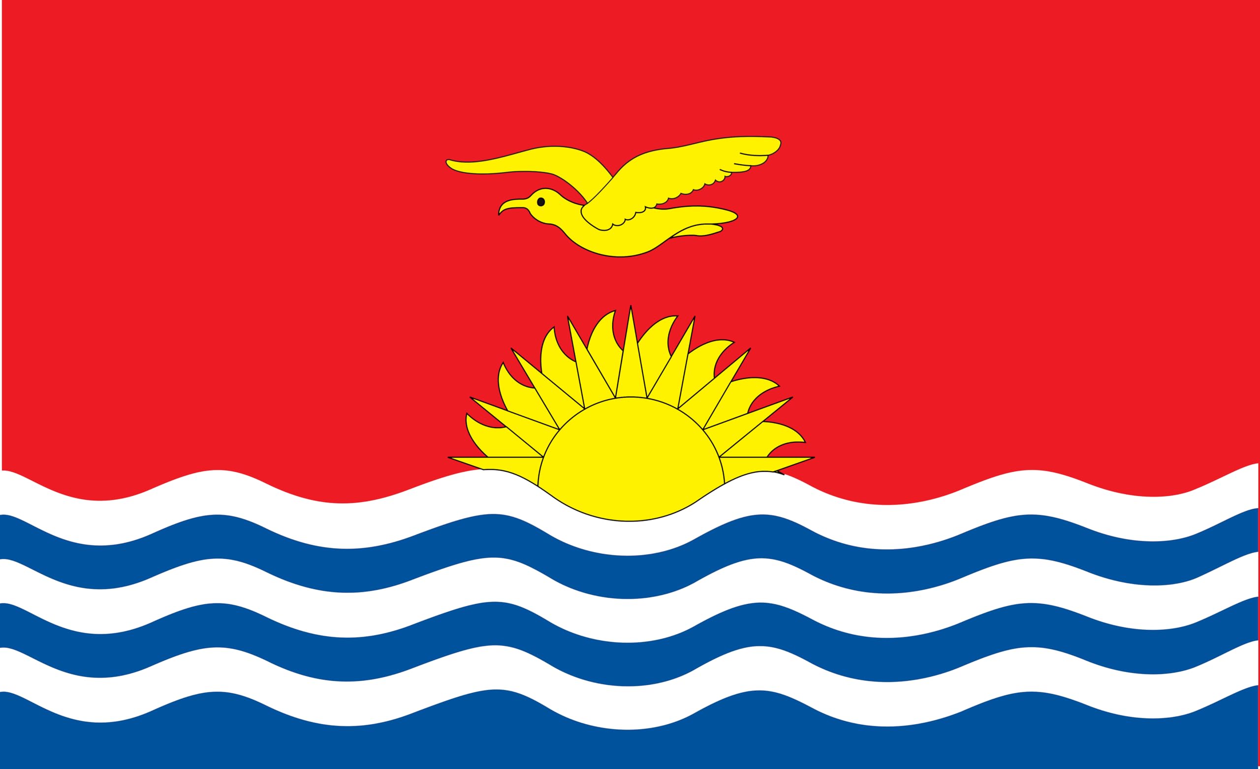 Drapeau national de Kiribati idéal pour pavillonner votre bateau