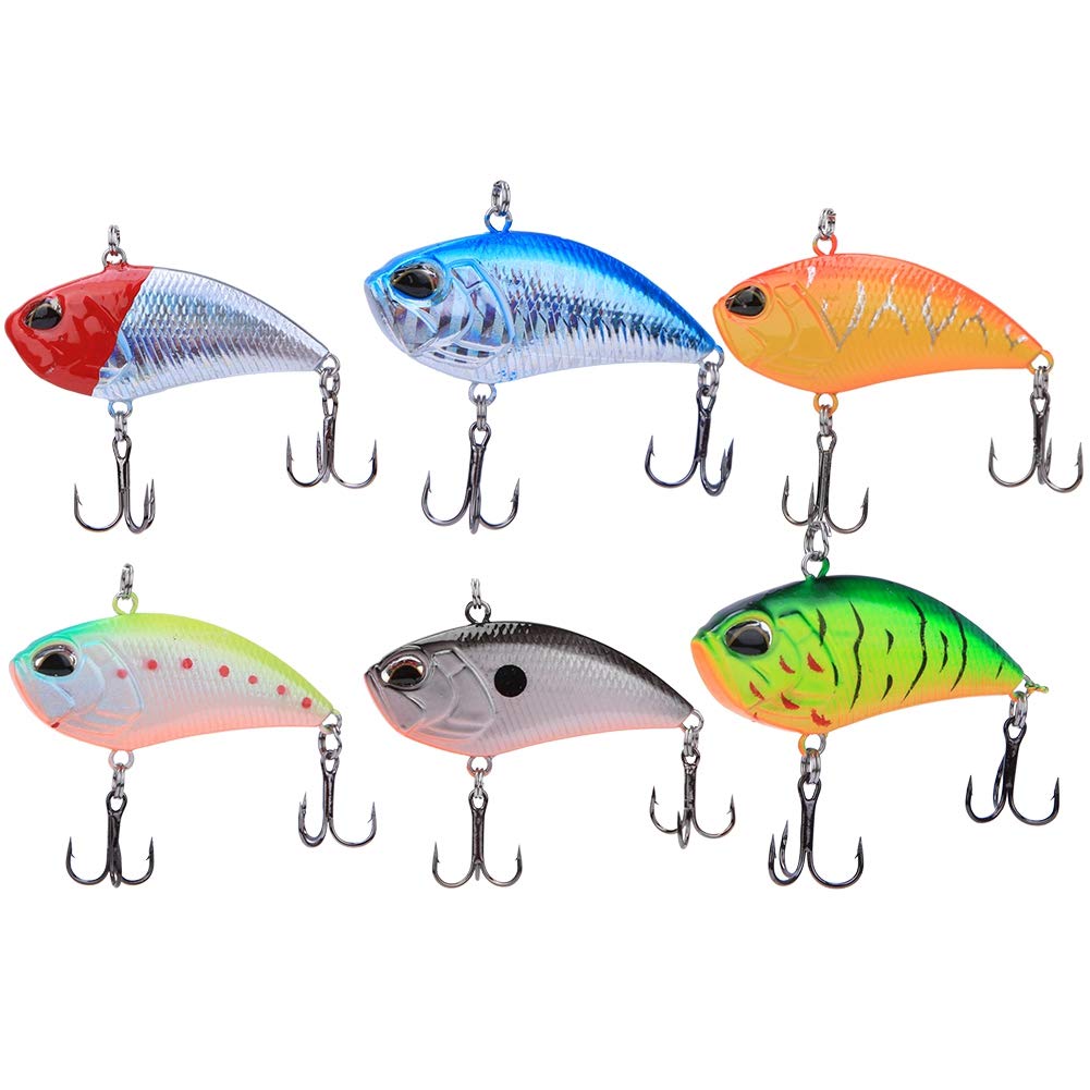 Señuelos de Pesca Blandos, 6PCSration Plástico Construido en Bola de Acero Cebo Artificial Realista Señuelo de Pesca Accesorio Swimbait for Señuelos de Agua Dulce y Salada Agua Salada