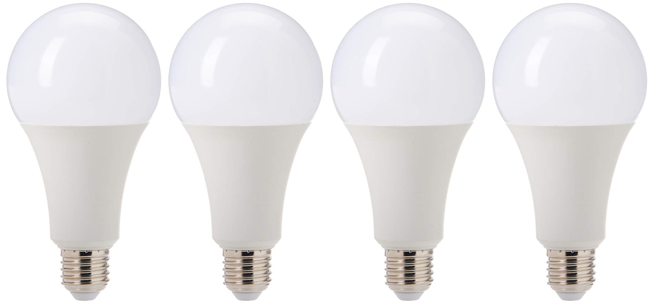 Narken 4 Pieces/Pack A80 20W E27 Edison Screw Type Warm white 3000K LED Power Saving Plastic-coated Aluminum Round Lamp Bulb Light 1600-1800LM 170-250V 50-60HZ