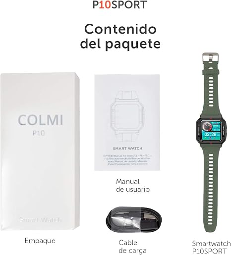 BINDEN Smartwatch Sport P10 para Hombre, Notificaciones, Compatible con iOS  y Android, Deportivo, Monitor Frecuencia Cardíaca, Presión Arterial,  Pantalla Táctil, IP68, Silicón Color Verde : Amazon.com.mx: Electrónicos