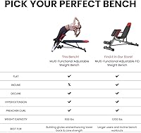 Vista 7 de FF Finer Form Multi-Functional Weight Bench for Full All-in-One Body Workout – Adjustable Workout Bench Press for Home Gym, Fitness equipment for