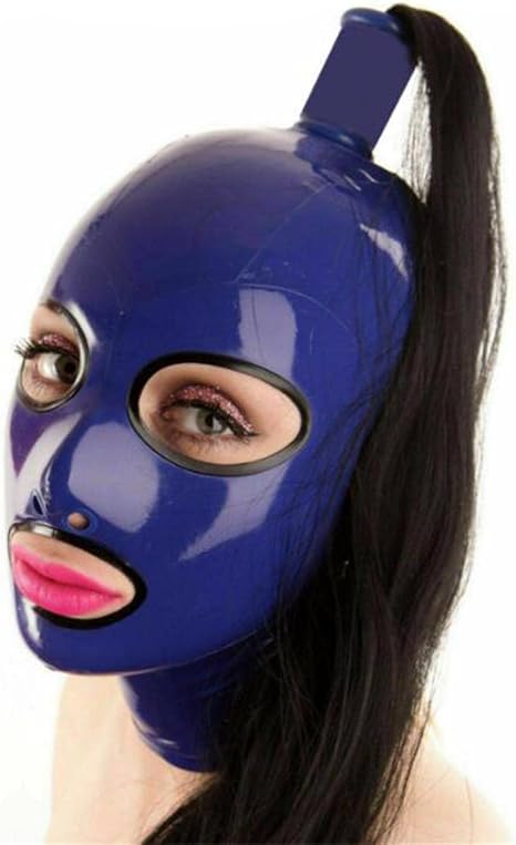Maschera In Lattice Per Testa - Cappuccio Latex Per Cosplay, Feste E Giochi Di Ruolo - Unisex - Foto 12