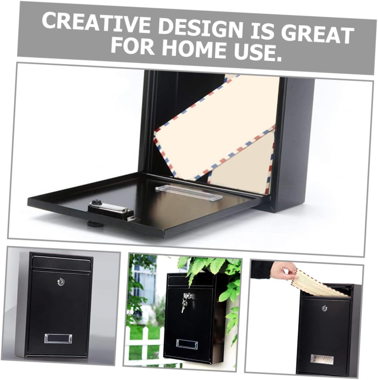 Outdoor Letter Box Greeting Mailbox for Home Use Durable Newspaper and Magazine Cases Wall Mount Design for Easy Access