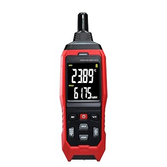 Temperature and Humidity Monitor, Thermometer Humidity Tester Data Logger Dew Point Meter with Wireless Temp Humidity Monitor, WB & DP Measurement, USB Data Export, Alarm Alerts, High Accuracy Sensor