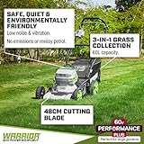 Warrior Eco Cordless 48cm 60v Lawnmower Mulching