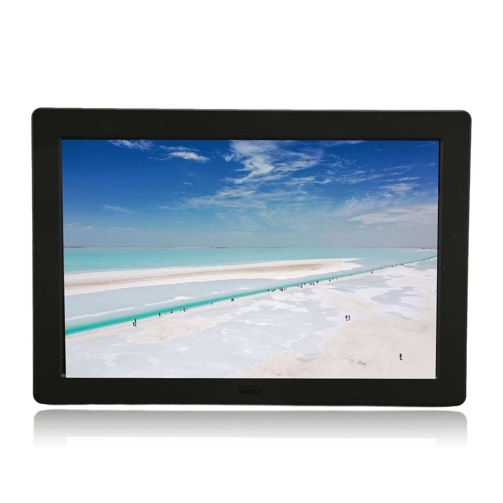 Cadre Photo Numérique Cadeaux de Cadre Photo Numérique de 8 Pouces, Cadre Intelligent D'écran HD 1280x800 IPS, 32 Go Extensible, Rotation Automatique, Partage de (Beige)