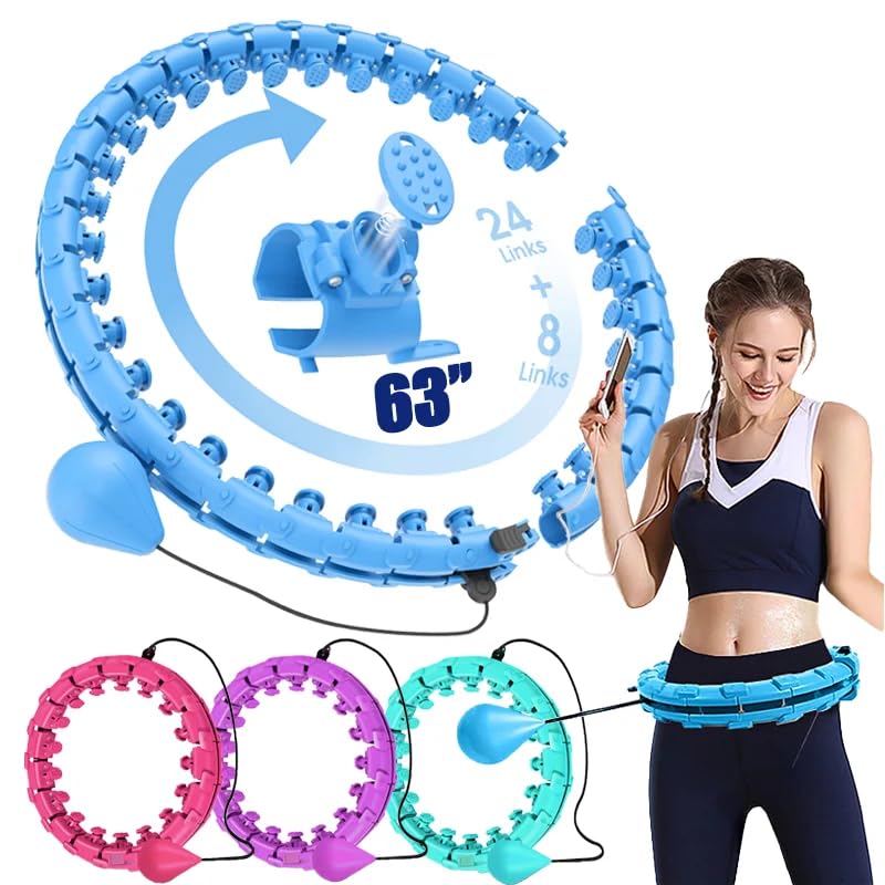 Smart Weighted Hula Hoop with Auto-Spinning Ball – Adjustable Fitness Hoop for Weight Loss, Home Workout Exercise for Women, Men & Kids Hula Hoop with Adjustable Weights Ball (Multi-Color)-image-40