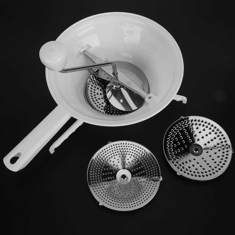 Mélangeur Manuel Broyeur Aliments Acier Inoxydable 3 Disques Broyage Moulin Rotatif Sauce Tomate Compote Pommes Purée