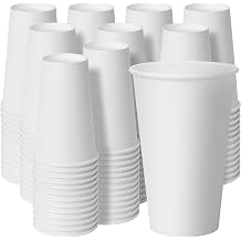 RACETOP Disposable Paper Coffee Cups 16 oz 500 Pack