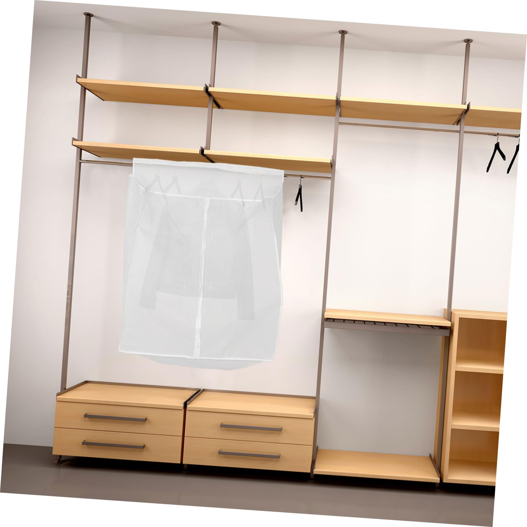 ULTECHNOVO Funda Protectora para Ropa de Peva, Plegable Almacenamiento Conveniente para Guardar Trajes y Abrigos Armario del Hogar