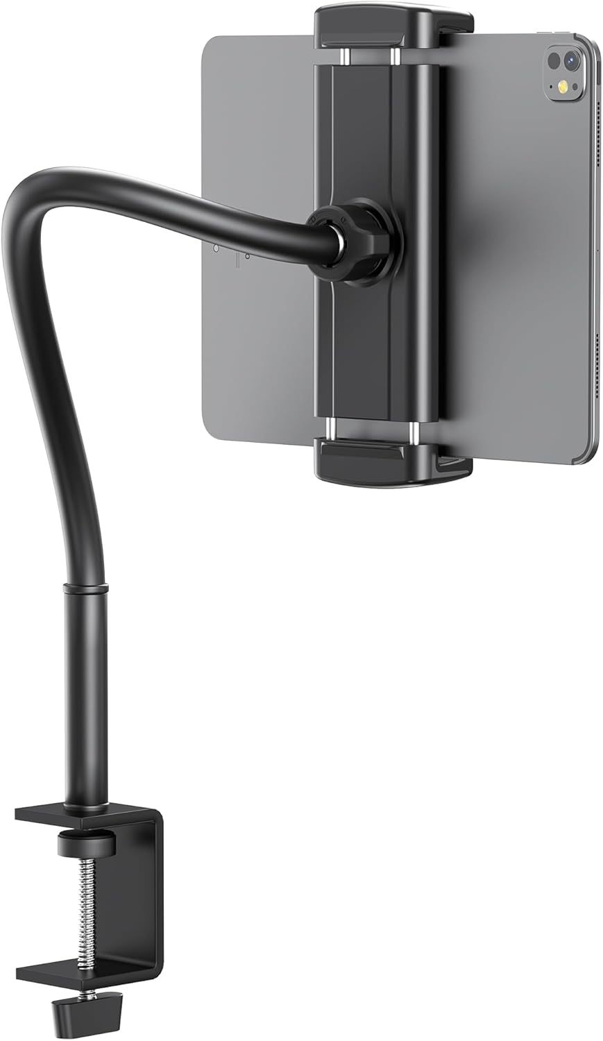 Product image of Tablet Stand for Desk, Gooseneck iPad Holder Clamp Mount, 360° Adjustable Arm Mount for iPad Pro/Air/Mini, Kindle Fire, Galaxy Tabs, 4.7"-13.5" Tablets, for Kitchen, Work, Video Call, Bed