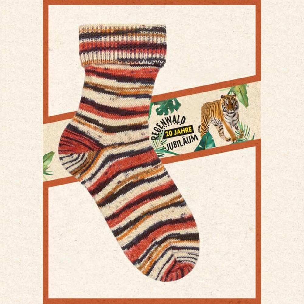 Opal Regenwald Space Dyed Sock Wool Nylon Blend Knitting Crochet Yarn, Fluffy & Breathable for Sweater & Hats Animal Series (#1617)