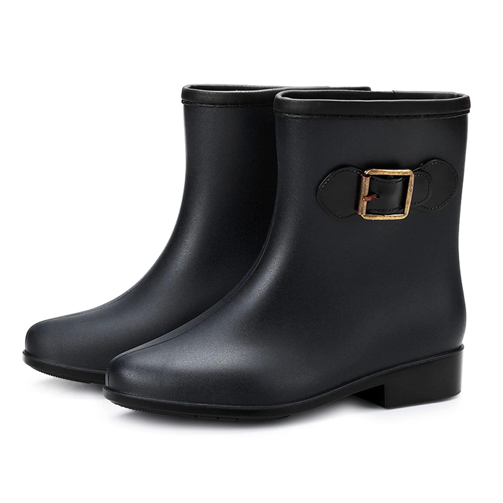 Botas de agua para mujer, botas de lluvia de goma, impermeables, botines de goma antideslizantes, botas de jardín, botas de agua Wellington, botines de lluvia, botas de lluvia para exteriores