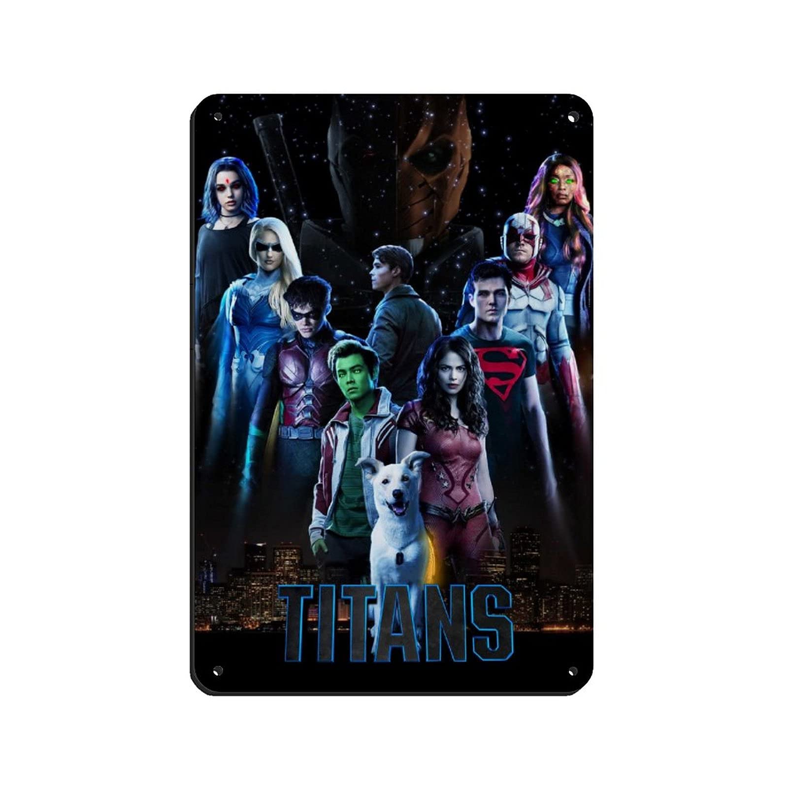 Titans TV Series Classic Hero 15 Tin Sign Vintage Metal Pub Club Cafe bar Home Wall Art Decoration Poster Retro 8×12inch(20×30cm)