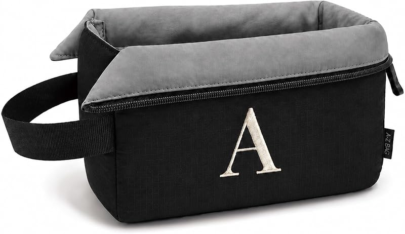 Necessaire de viagem A-Z BAG com abertura ampla, alça e fechamento com zíper – 1 unidade