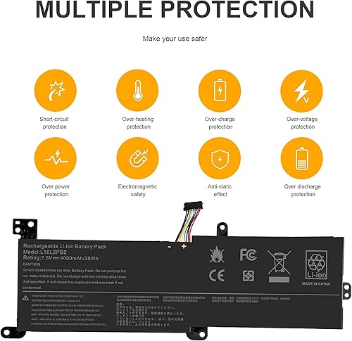 Miniatura 4 de Batería para portátil L16L2PB2 compatible con Lenovo IdeaPad 320-14AST 320-14IAP 320-14IKB 14ISK 15ABR 15AST 15IAP 15IKB 15ISK 17ABR 17AST17IKB