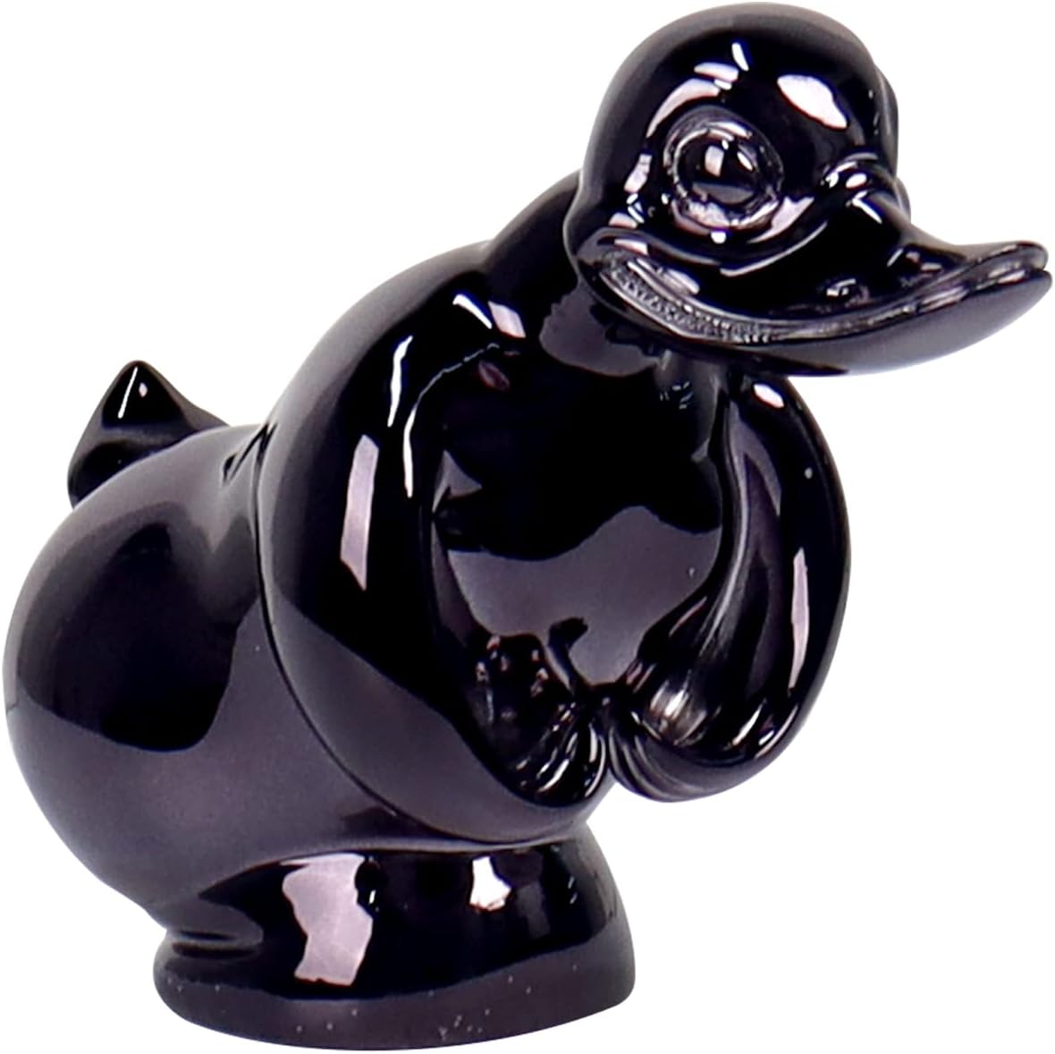3D Chromed Angry Duck Hood Ornament, Death Proof Duck Black