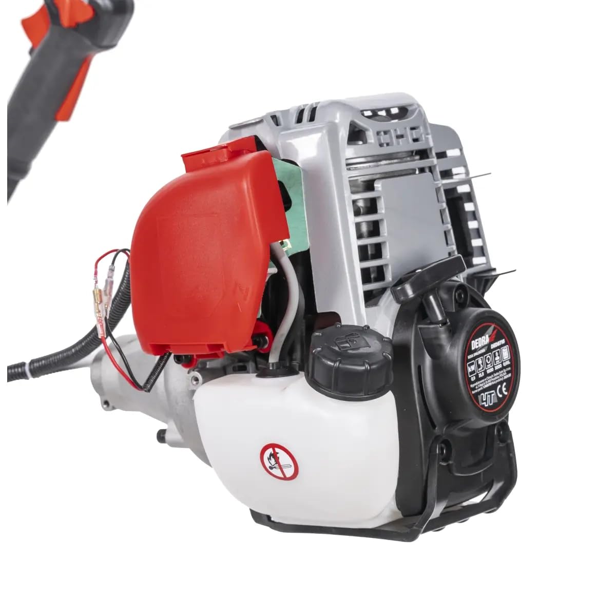Desbrozadora Térmica 4 Tiempos 0,9 KW 35,8 CC Ancho de Corte 43 cm, Silencioso y Económico, Corte de Hierba Alta y Browser, Motor 4T sin Mezcla, Jardín Terreno Exigeant