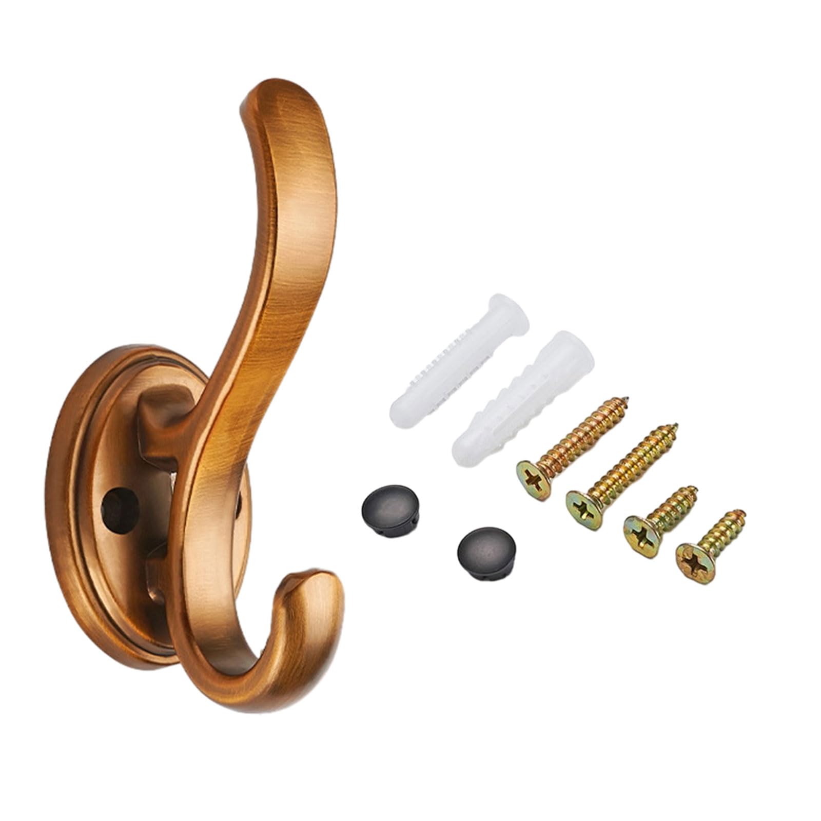 Nucelit of 4 Metal Entryway Hooks Sturdy and Space Saving Entryway Kitchen Bathroom Storage Organizer Hangers for Bags Hats Door Back Hook